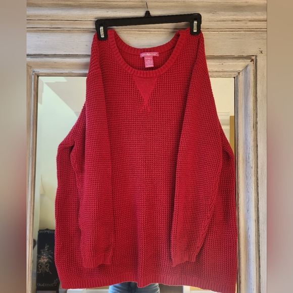 Woman Within Red Knit Sweater SZ. 2X - Picture 4 of 4